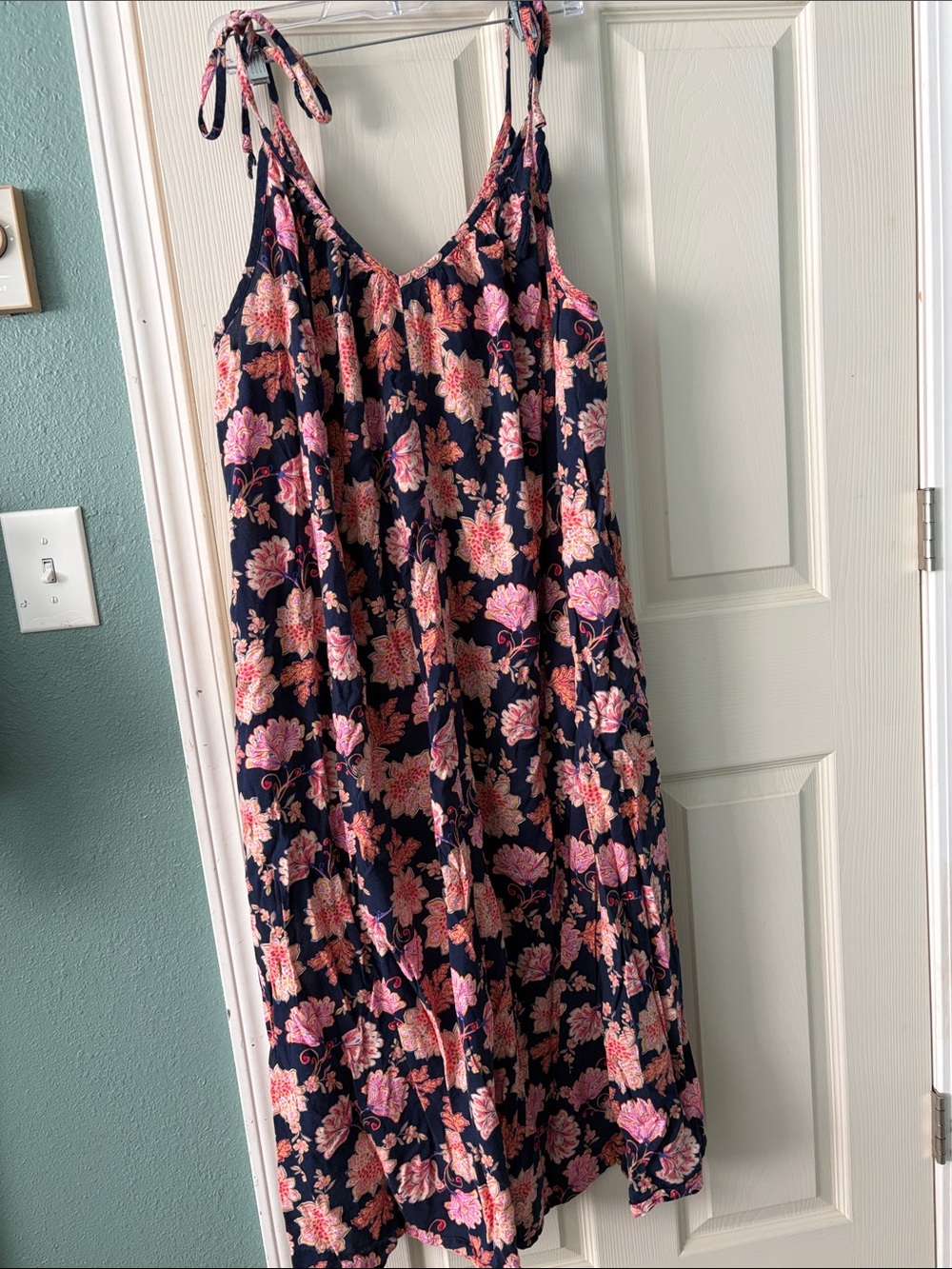 Bloho Floral Maxi Sundress with Pink Blooms - Picture 3 of 9